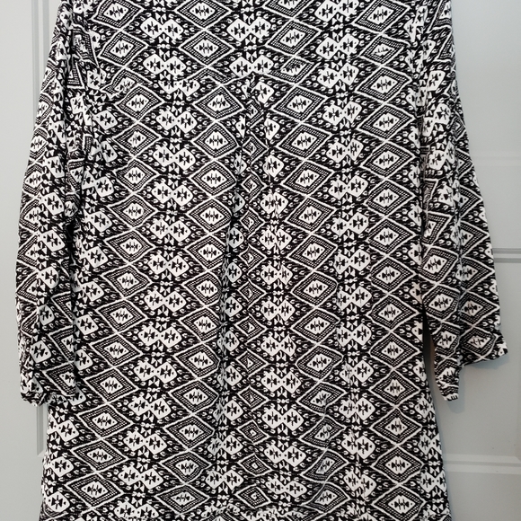 2/$20 Hollister black white kimono style loose open cardigan sz XS 3/4 sleeve - Picture 3 of 8
